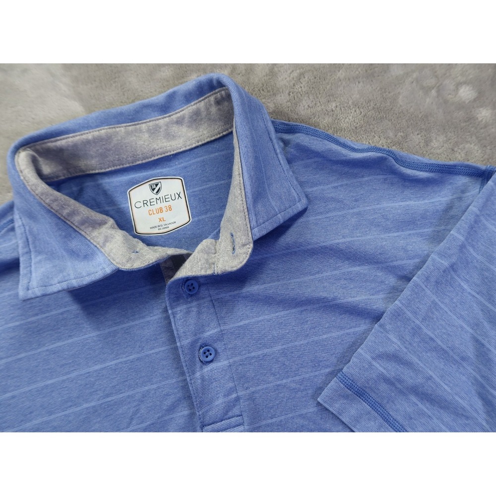 Cremieux Club 38‎ Golf Polo Shirt XlLBlue Pin Striped